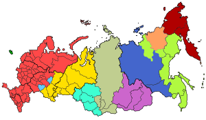 October 2014: 11 zones Map of Russia - Time Zones (October 2014).svg