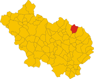 Map of comune of San Donato Val di Comino (province of Frosinone, region Lazio, Italy).svg