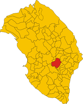 Map of comune of Scorrano (province of Lecce, region Apulia, Italy).svg