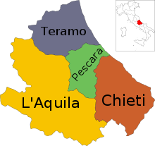 Map of region of Abruzzo, Italy, with provinces-it.svg
