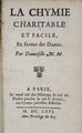Chymie des Dames 1666 Marie Meurdrac title page
