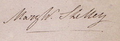 Mary Shelley aláírása