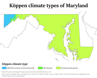 <span class="mw-page-title-main">Climate change in Maryland</span> Climate change in the US state of Maryland