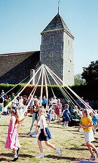 Maypole Dancing at Bishopstone Church, Sussex - geograph.org.uk - 727031.jpg
