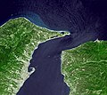 Messina Strait from satellite in 2002