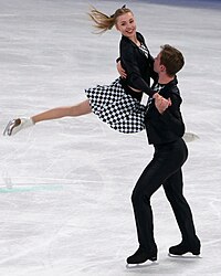 Reitan and Majorov practicing at the 2024 World Championships Milla Ruud Reitan & Nikolaj Majorov 2024 Worlds Practice 1.jpg