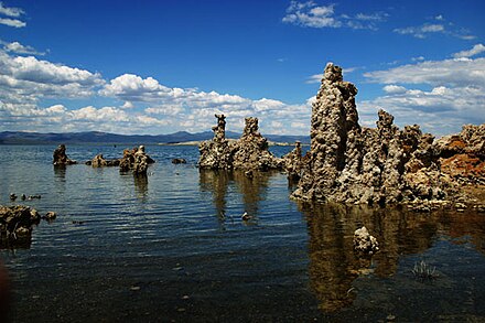 Tufa formations in Mono Lake