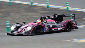 OAK Racing winner of the 2013 24 Hours of Le Mans LMP2 class (Plowman, Gonzalez and Baguette). Morgan Nissan LMP2.JPG
