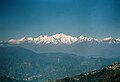 The Kanchenjunga massif, the third highest mountain in the world in the eastern Himalayas, viewed from Darjeeling