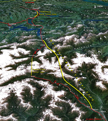 Skygge Fakultet blanding Gotthard-Basistunnelen - Wikiwand