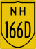 National Highway 166D marker