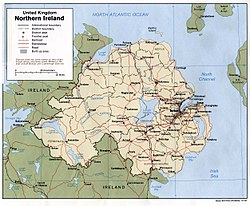 Észak-Írország térképe
