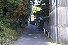 名古屋市道入月山道線。かつての参道であったが今は通じていない。 （2021年（令和3年）11月）