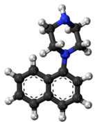 Ball-and-stick model of the naphthylpiperazine molecule
