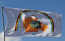 The Navajo Nation flag flying. Navajo Nation flag (4910586306).jpg