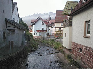 The Seebach at the mouth of Neckargerach