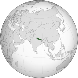 Localização do Nepal