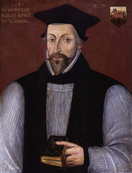 Late 16th century portrait of Nicholas Ridley in the National Portrait Gallery, London