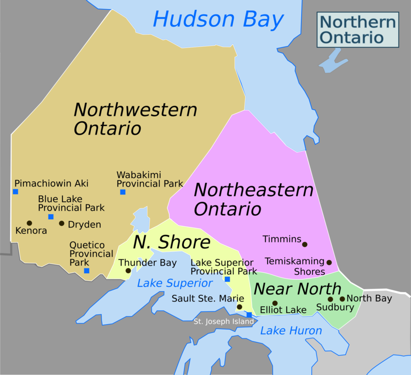 Ontario Map With City Names Northern Ontario – Travel Guide At Wikivoyage