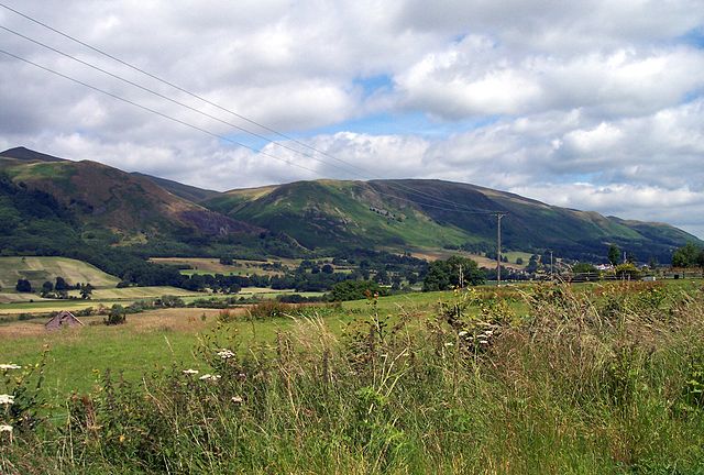 Ochil Hills (Wood Hill and Elistoun Hill) viewed from south-west of Tillicoultry