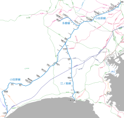 Odakyū-rautateiden linjakartta