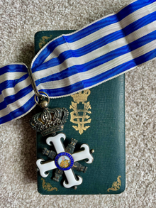 Order of St Marinus - Third Class Commander set. Order of St Marinus - Third Class Commander set.png