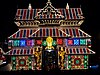 Paramekkavu Temple, brightly lit up for the Thrissur Pooram Festival