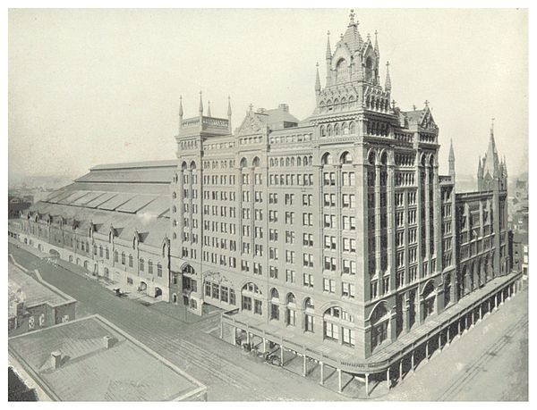 Broad Street Station in an 1890s-era photograph by William H. Rau