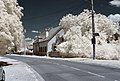 Français : Route de Seurre, Pagny-le-Château (Côte d'Or, Bourgogne, France) photographié avec un filtre infrarouge 720 nm. Català: Carretera de Seurre, Pagny-le-Château (Costa d'Or, Borgonya, França) fotografiat amb un filtre infraroig 720 nm. Español: Carretera de Seurre, Pagny-le-Château (Côte d'Or, Borgoña, Francia) fotografiado con un filtro infrarrojo 720 nm.