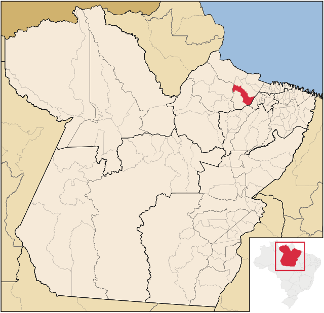 Localização de Ponta de Pedras no Pará