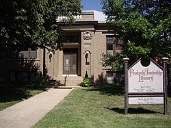 Peabody Township Perpustakaan Carnegie di Peabody, Kansas.jpg