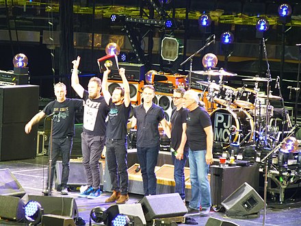 Pearl Jam onstage at Madison Square Garden on May 2, 2016