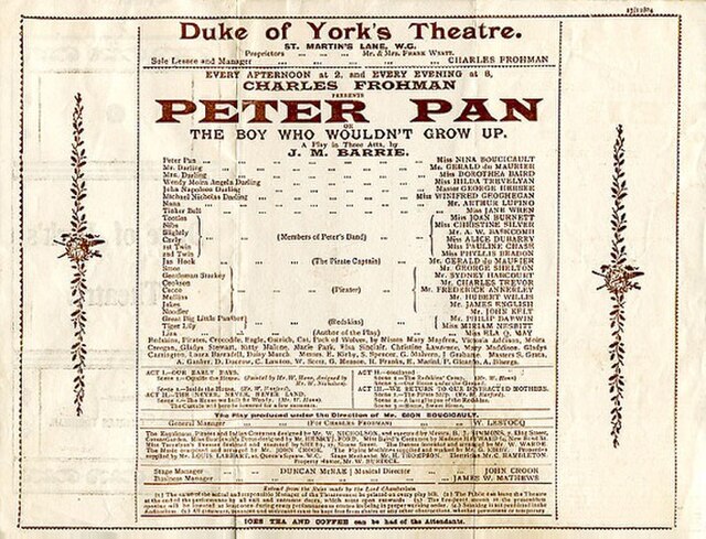 1904 programme for original play