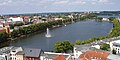 Pfaffenteich seen from tower of Schwerin Cathedral