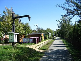 Schinderhannes-Radweg im Bereich Pfalzfeld, Bahnhof