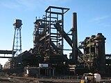 Remains of the former five blast furnaces on Phoenix-West