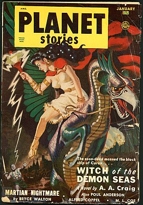 Anderson's novella Witch of the Demon Seas (published under his "A. A. Craig" byline) was the cover story in the January 1951 issue of Planet Stories
