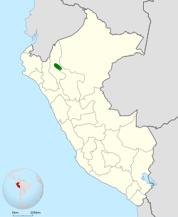 Distribución geográfica del titirijí de Lulú.