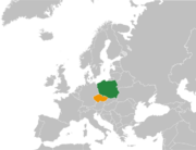 Location map for the Czech Republic and Poland.