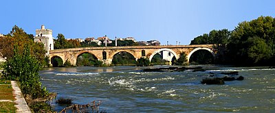 Ponte Milvio, uno de los puentes sobre el río Tíber.