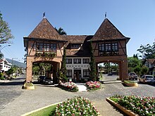 German architecture in Pomerode. Portal de Pomerode -SC - Brasil (6600683997).jpg