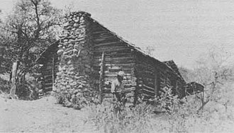 Power's Cabin, the site of the Power's Cabin Shootout in 1918. Power Cabin.jpg