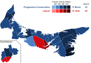 Prince Edward Island general election, 2003 - Results By Riding.svg