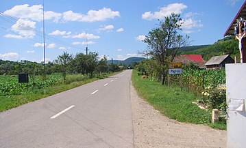 Intrarea în satul Pâglișa