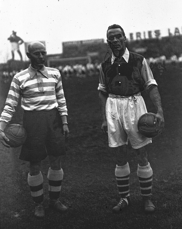 Alex James (right) playing in France, 1934