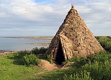 Howick house, c. 7600 BC Reconstructed Mesolithic round-house - geograph.org.uk - 1091110.jpg