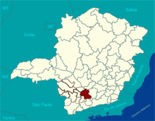 Immediate Geographic Region of Lavras, in the state of Minas Gerais, Brazil. Regiao Imediata de Lavras, Minas Gerais.png