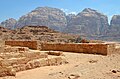 Nabatejský chrám – ruiny v údolí Wadi Rum