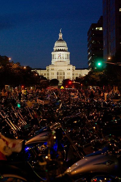 File:Republic of Texas Biker Rally. Parked motorcycles.jpg