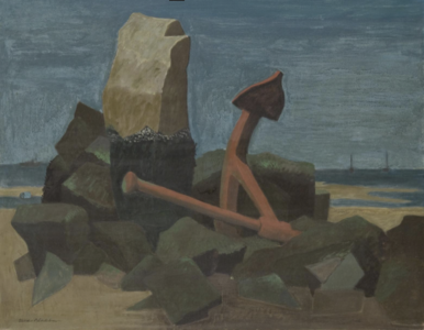 Rock and Anchor by Morris Blackburn at the Philadelphia Museum of Art